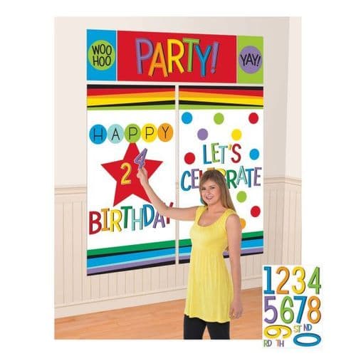 Rainbow Personalised Wall Decoration Kits pack of 5.