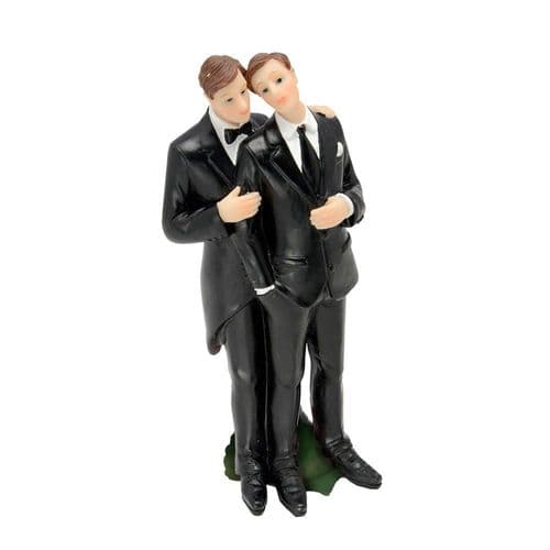 Resin Same Sex Male Couple Wedding Cake Topper