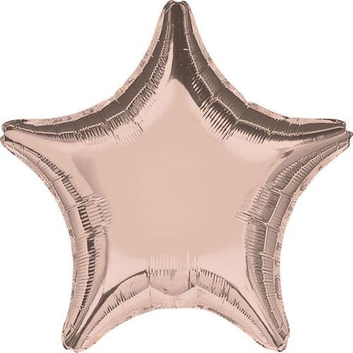 Rose Gold Solid Colour Star Foil Balloon