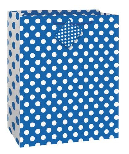 Royal Blue Dots Giftbag-Large