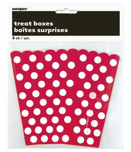 Ruby Red Dots Treat Boxes 8's