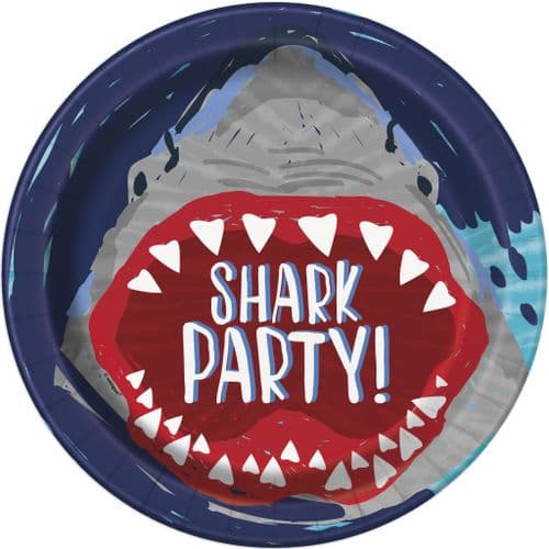 Shark Party 9" Plates 8's