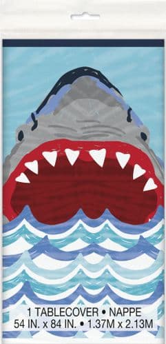 Shark Party Plastic Tablecover 54 x 84