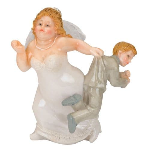 Shiny Resin Large Bride Carrying Groom