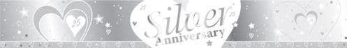 Silver 25th Anniversary Foil Banner 9ft