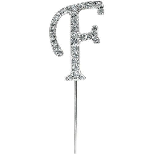 Silver Diamante Letter F on Stem  (sold separately)