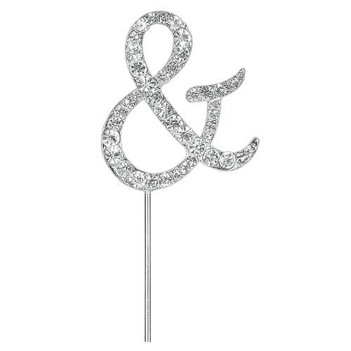 Silver Diamante Letter & on Stem  (sold separately)