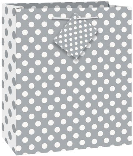 Silver Dots Giftbag-Medium