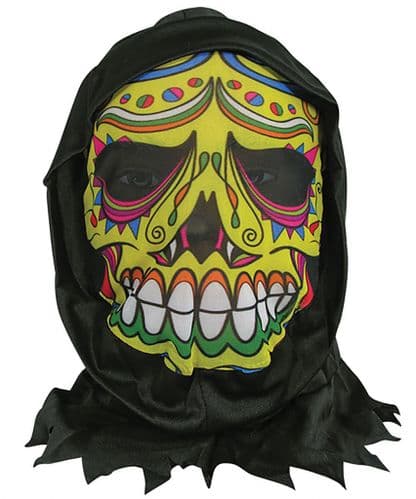 Skin Mask with Hood Day of the Dead