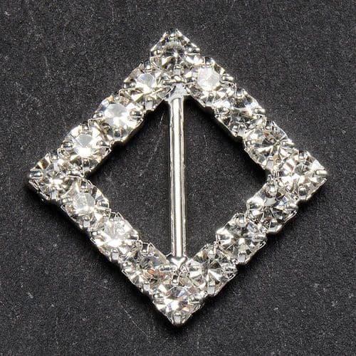 Small Diamante Diamond Ribbon Buckle - pack of 10