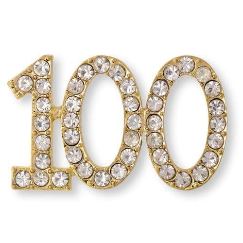 Small Gold Diamante Number  100