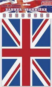 SOLD OUT 12ft Plastic Union Jack Bunting - VE DAY