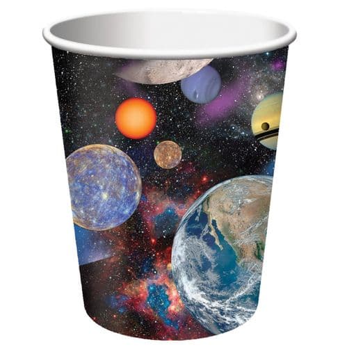 Space Blast 8 x 256ml Paper Cups