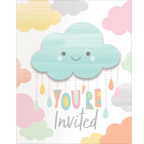 Sunshine Baby Shower 8 Invitations & Envelopes