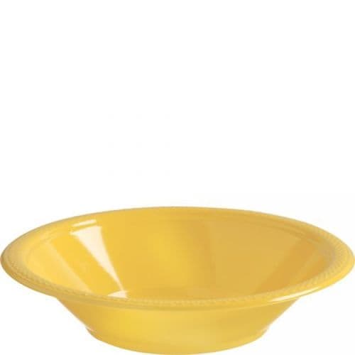 Sunshine Yellow Plastic Bowls 355ml 20 per pack.