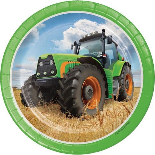 Tractor Time 8 x 7" Lunch Plates