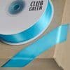 Turquoise Double Sided Satin Ribbon - 3mm