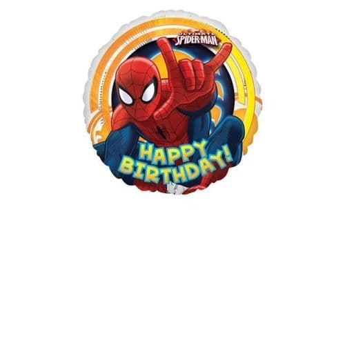 Ultimate Spider-Man Circle Happy Birthday Foil Balloons