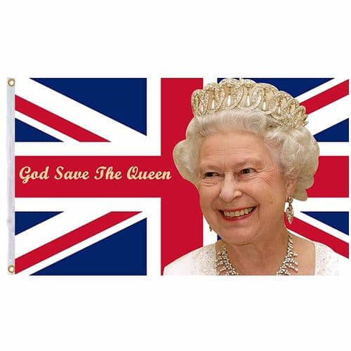 Union Jack "God Save the Queen" 5ft x 3ft Polyester Flag - SOLD OUT