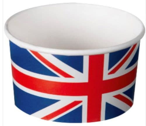 Union Jack Print 7oz Desert Cups in 6's - SOLD OUT