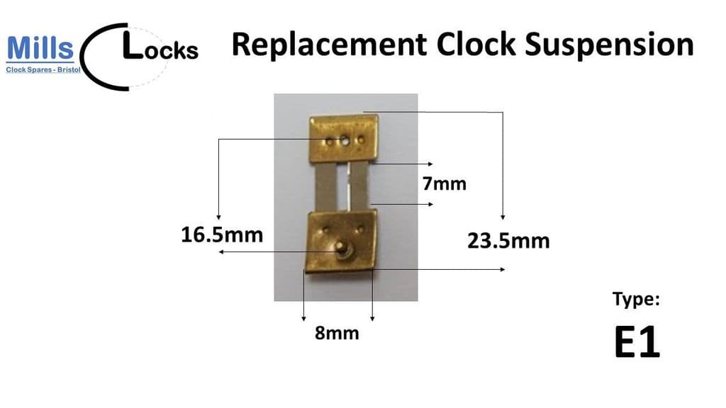 24.5mm x 3.5mm x 12.5mm Type J Replacement Clock Pendulum Suspension Spring. 