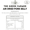 Air Dried Pork Belly Thins