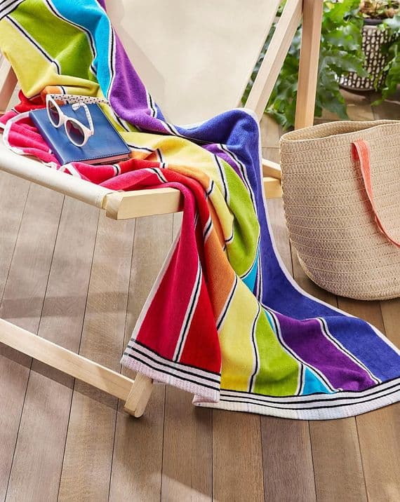 Beach Towel Rainbow Stripe