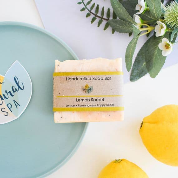 Lemon Sorbet Soap Bar |100g | The Natural Spa
