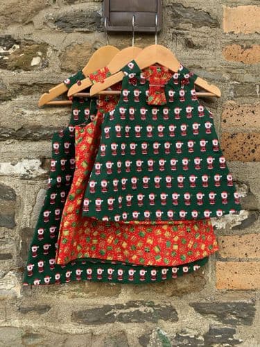 Christmas Reversible Dress and Bow