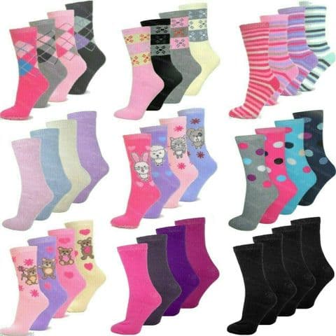 3 Pairs Ladies Thermal Boot Socks Extra Thick Heat Hiking Winter Warm 4-7