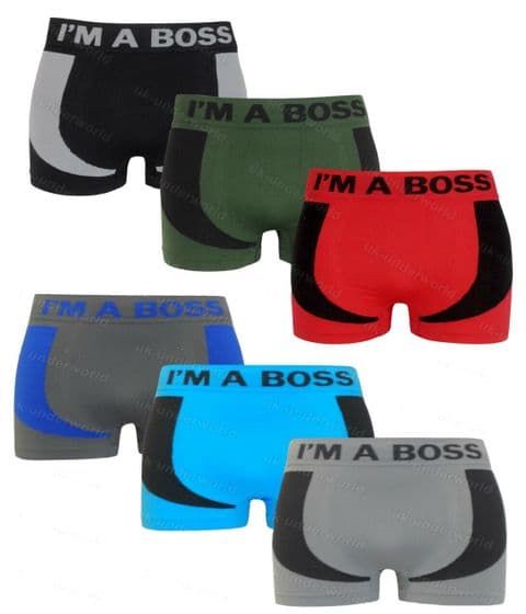 3 Pairs Mens Seamless Fit Boxer Shorts Trunks Briefs Adults Designer Underwear