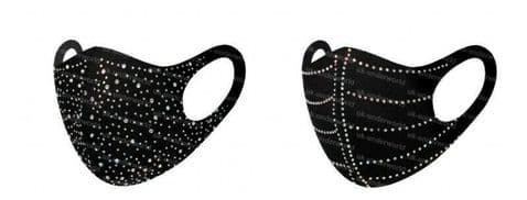 Adults Face Mask Covering Protection Ladies Diamonds Fashion Reusable Washable