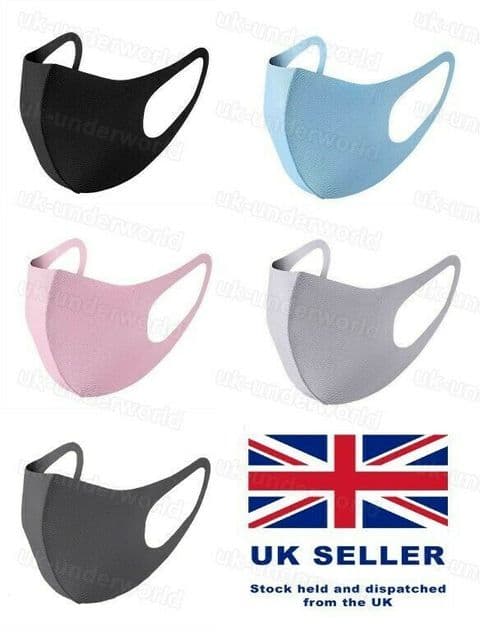Adults Face Mask Covering Protection Mens Ladies Fashion Reusable Washable