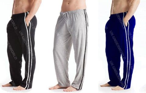 Adults Mens Cotton Plain Lounge Pants Pyjama Bottoms Pj's Pyjamas Nightwear