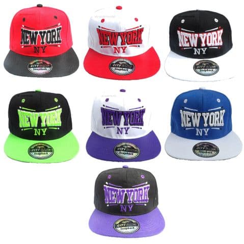 Adults Mens Ladies New York Baseball Cap Ny State Snapback Retro Hip Hop Hat