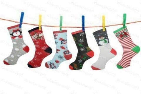 Children Christmas Socks Ladies Girls Festive Xmas Gift Novelty Secret Santa