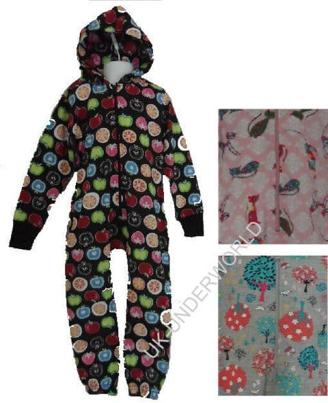 Childrens Girls Boys Summer Cotton Onezee All In One Hooded Jumpsuit 1-6 Years