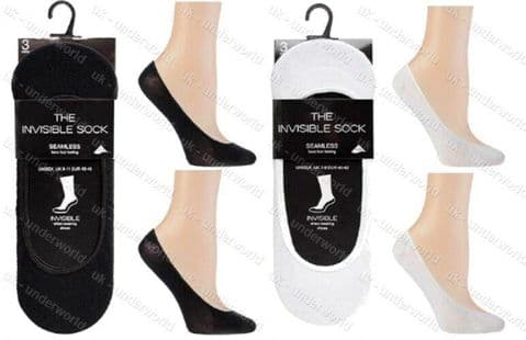 Invisible Trainer Socks Mens Ladies Seamless Plain Shoe Liner Womens No Show