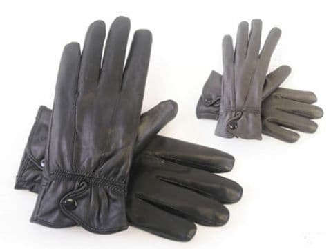 Ladies 100% Real Leather Lined Driving Gloves Black Brown Adults S-M-L