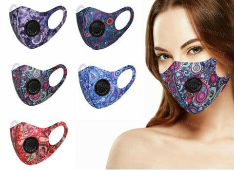 Ladies Face Mask Covering Protection Adults Paisley Fashion Reusable Washable