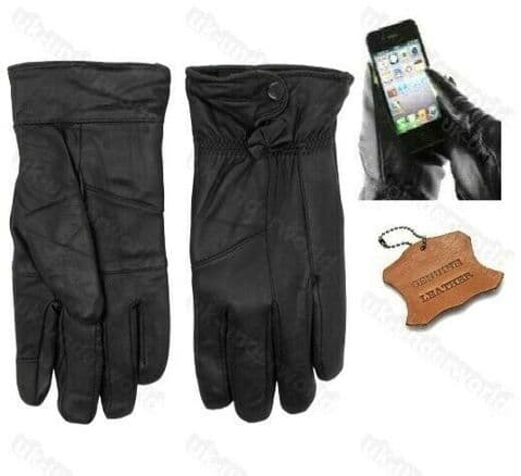 Ladies Leather Gloves Womens Thermal Touch Screen Smart For Iphone  Ipad