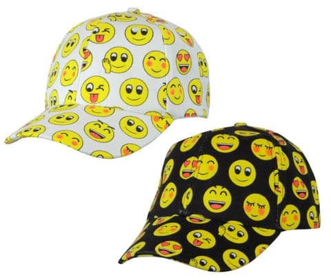 Ladies Mens Emoji Print Baseball Cap Adults Funny Faces Festival Summer Hat