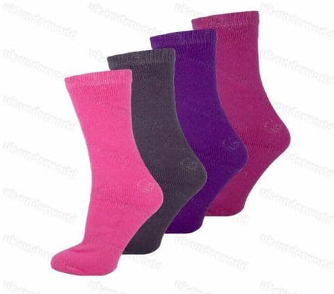 Ladies Thermal Socks Plain Winter Warm Extra Thick Hiking Boot 3 Pairs