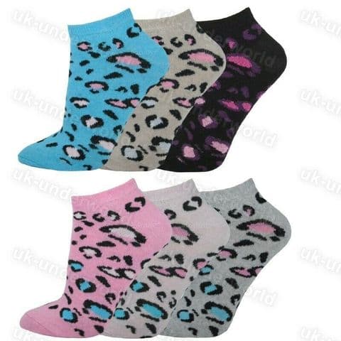 Ladies Trainer Socks 3 Pairs Womens Funky Designs Girls Liner Sports Adults 4-7
