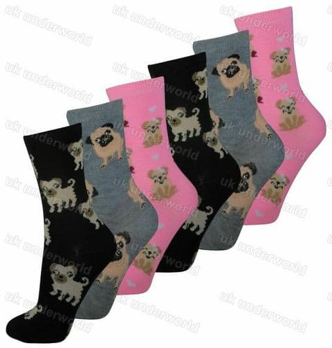 Ladies Womens Socks 3 Pairs Funky Coloured Design Designer Adults 4-6.5 - 363704616966