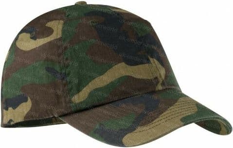 Mens Baseball Cap Adults Camouflage Camo 5 Panel Peaked Cotton Summer Hat