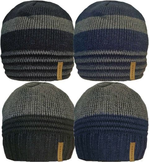 Mens Beanie Hats Sherpa Lining R80 Advanced Thermal Insulated Adults Knitted Hat