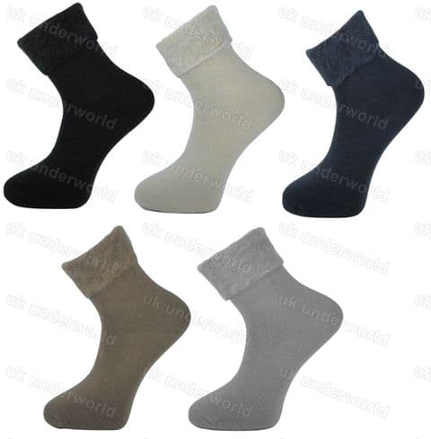 Mens Bed Socks 1 Pair Luxury Brushed Thermal Sleep Adults Slippers 7-11