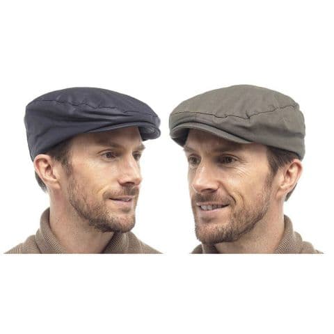 Mens Flat Cap Barbour Style Fishing Golfing Shooting Country Adults Lined Hat