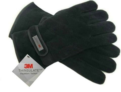 Mens Gloves Thinsulate Thermal Insulation Fleece Lined Adults Warm Winter Wear